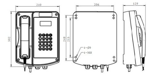 Explosion-proof Keypad Telephone with Display Screen